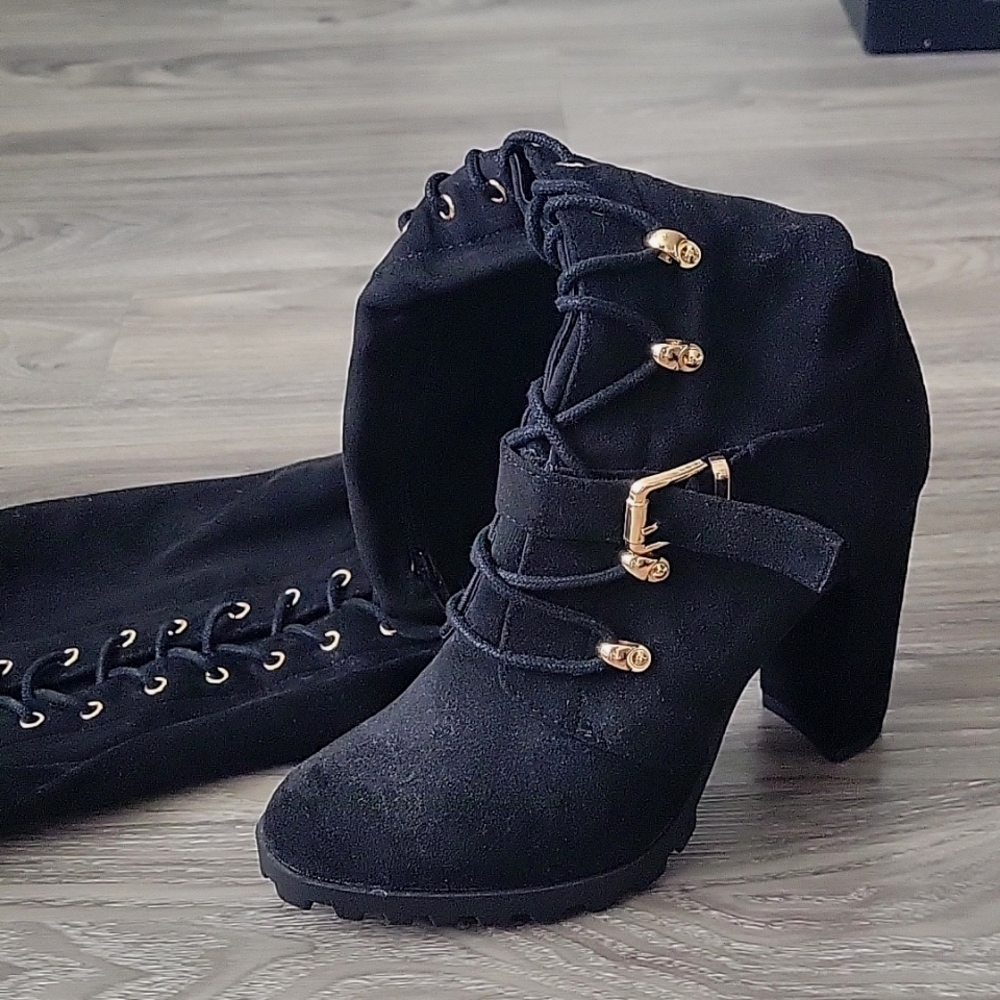 Over the knee combat boot